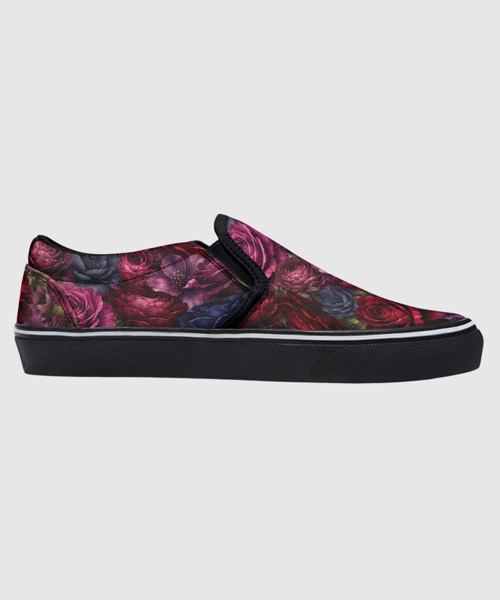 Floral Romantasy Slip On Shoes - The Pagan Grimoire
