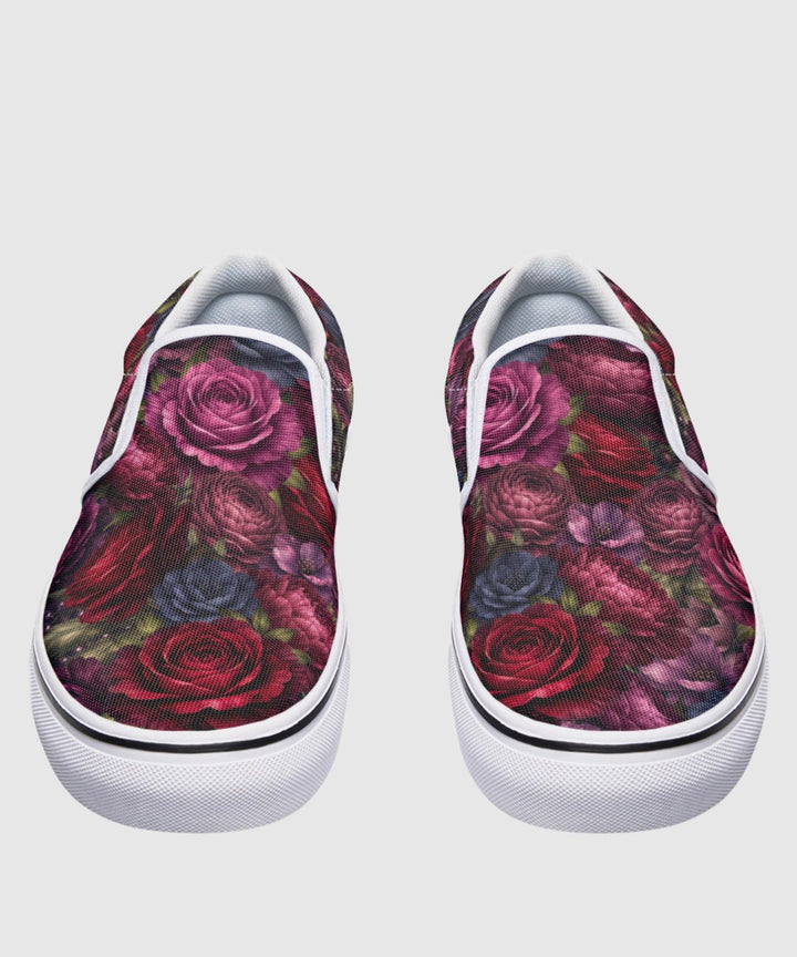 Floral Romantasy Slip On Shoes - The Pagan Grimoire