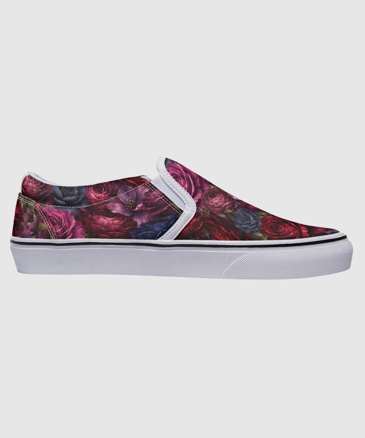 Floral Romantasy Slip On Shoes - The Pagan Grimoire