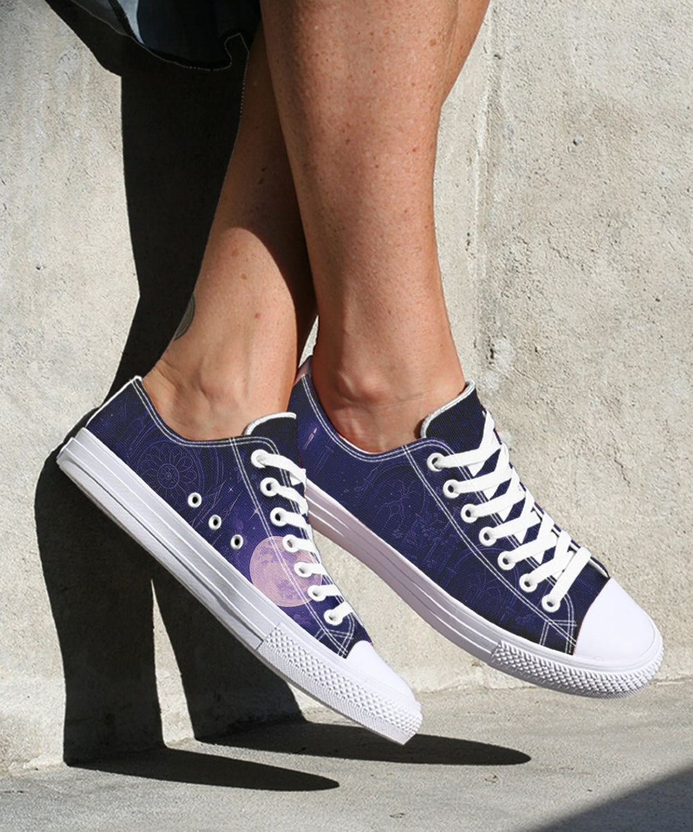 Full Moon Cathedral Low Tops - The Pagan Grimoire