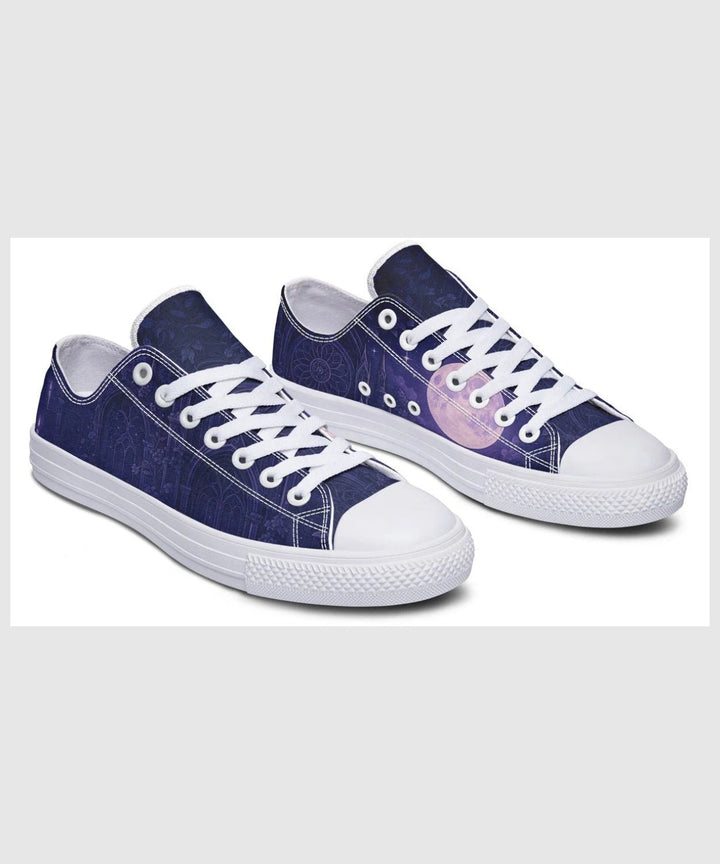 Full Moon Cathedral Low Tops - The Pagan Grimoire