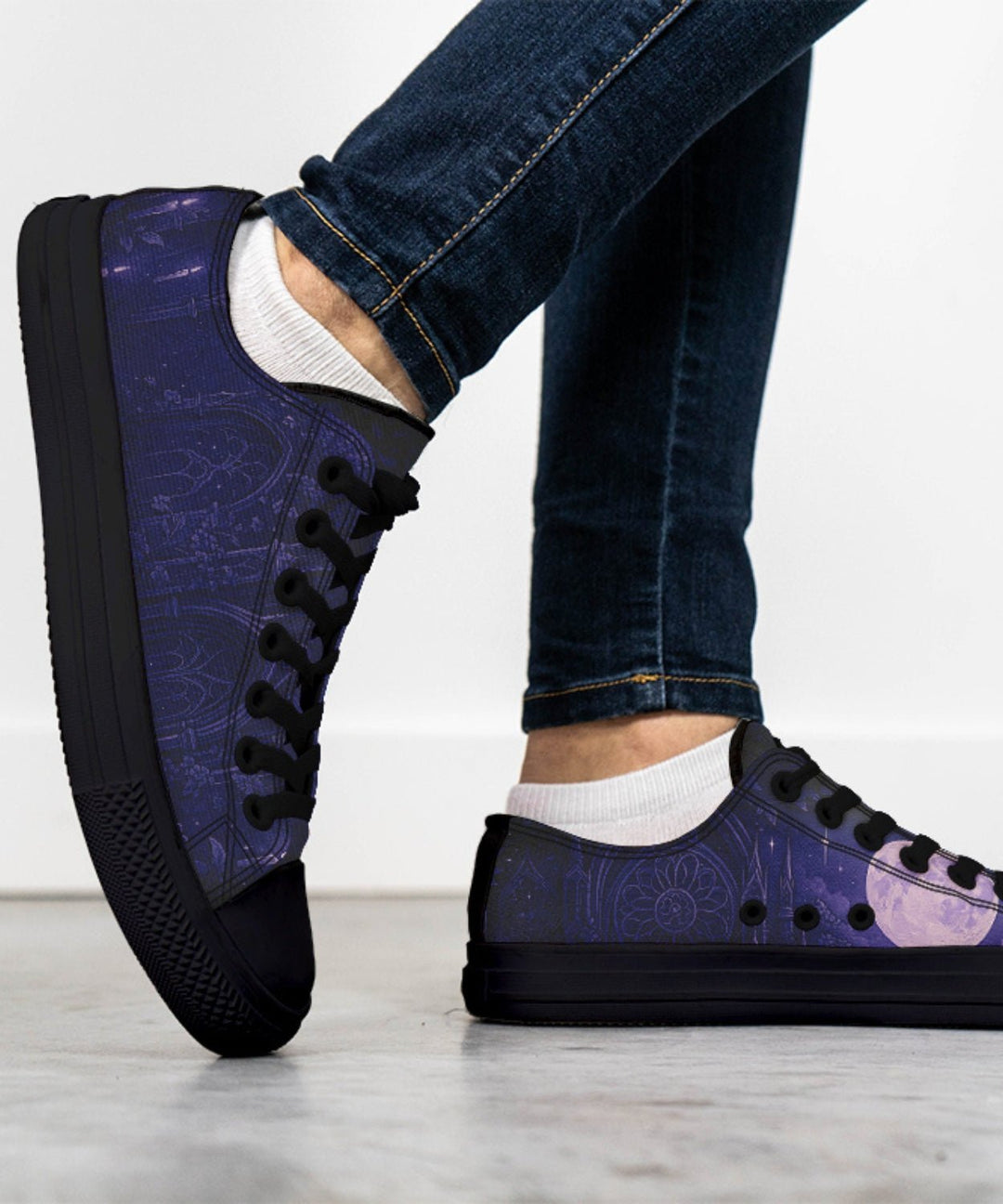Full Moon Cathedral Low Tops - The Pagan Grimoire