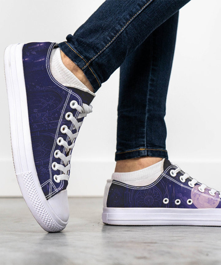 Full Moon Cathedral Low Tops - The Pagan Grimoire