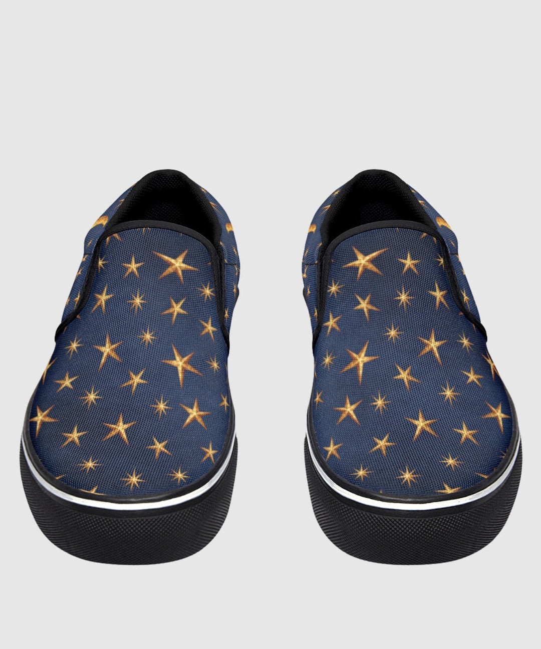 Gold Stars and Moon Slip On Shoes - The Pagan Grimoire
