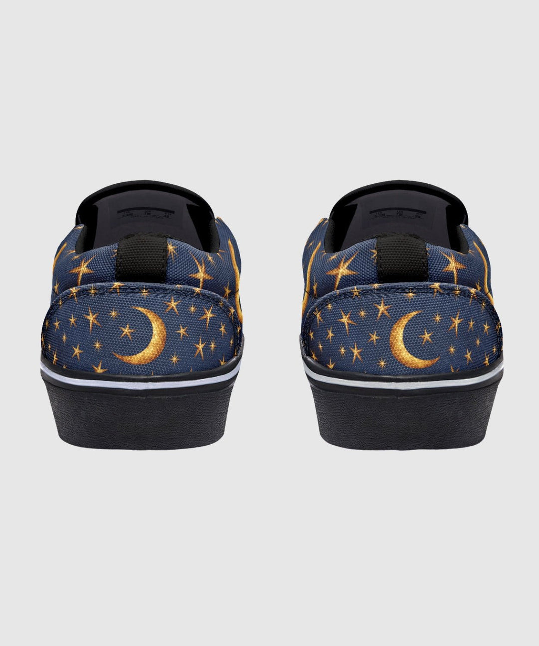 Gold Stars and Moon Slip On Shoes - The Pagan Grimoire