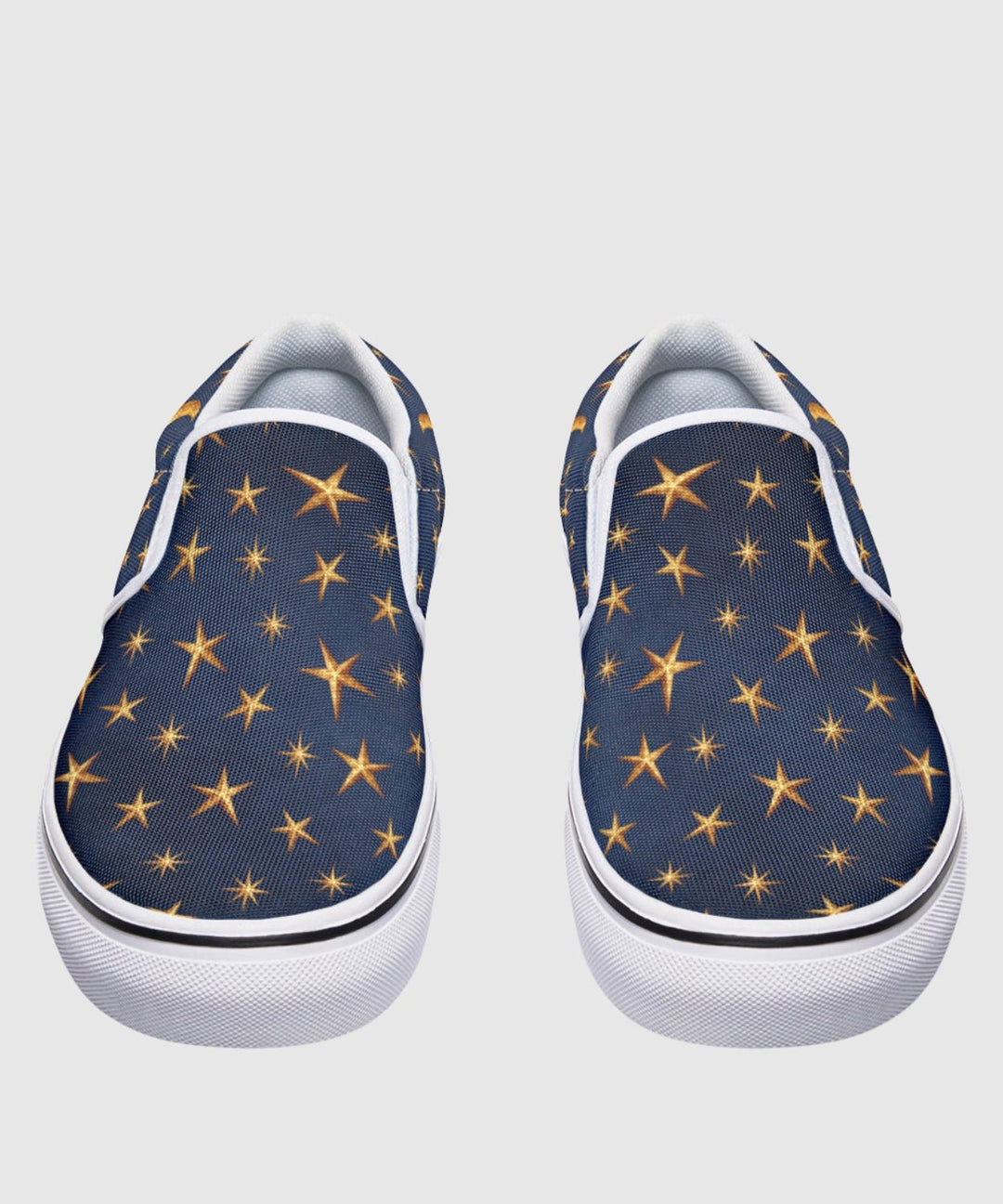 Gold Stars and Moon Slip On Shoes - The Pagan Grimoire