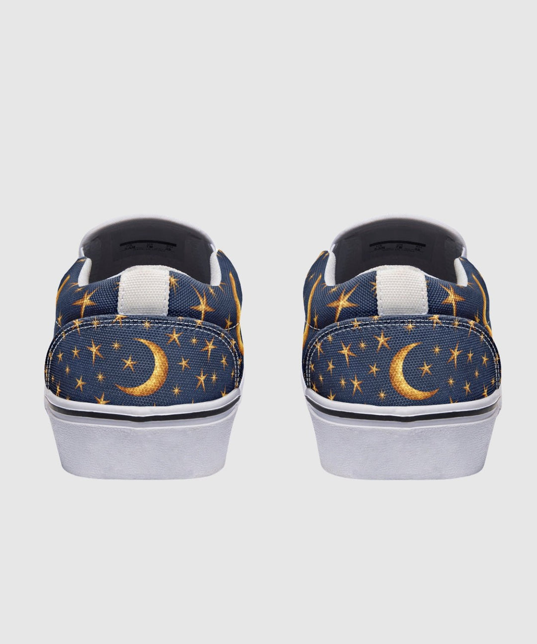 Gold Stars and Moon Slip On Shoes - The Pagan Grimoire