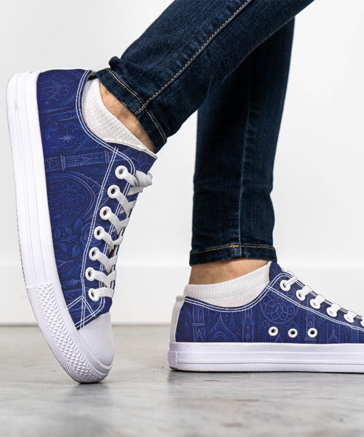 Gothic Cathedral Low Tops - The Pagan Grimoire