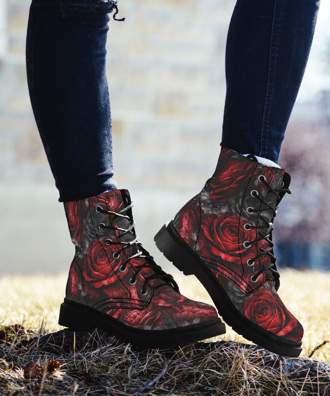 Gothic Floral Romantasy Boots - The Pagan Grimoire