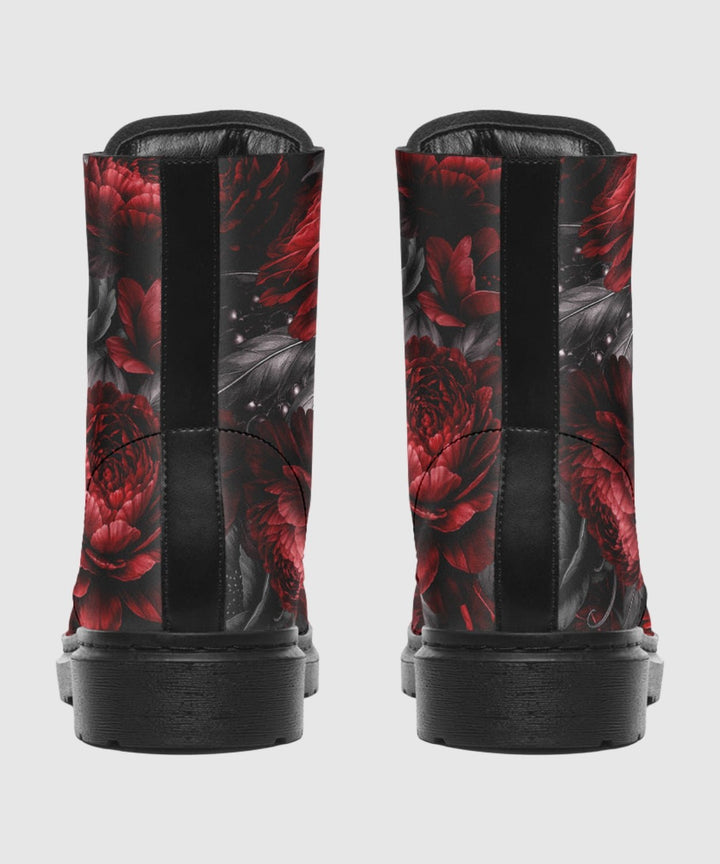 Gothic Floral Romantasy Boots - The Pagan Grimoire