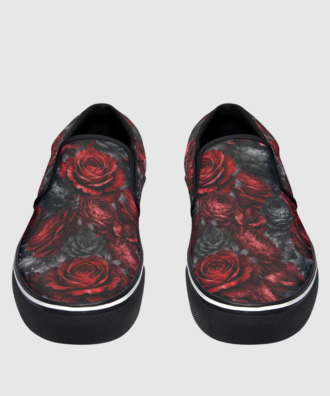 Gothic Floral Romantasy Slip On Shoes - The Pagan Grimoire