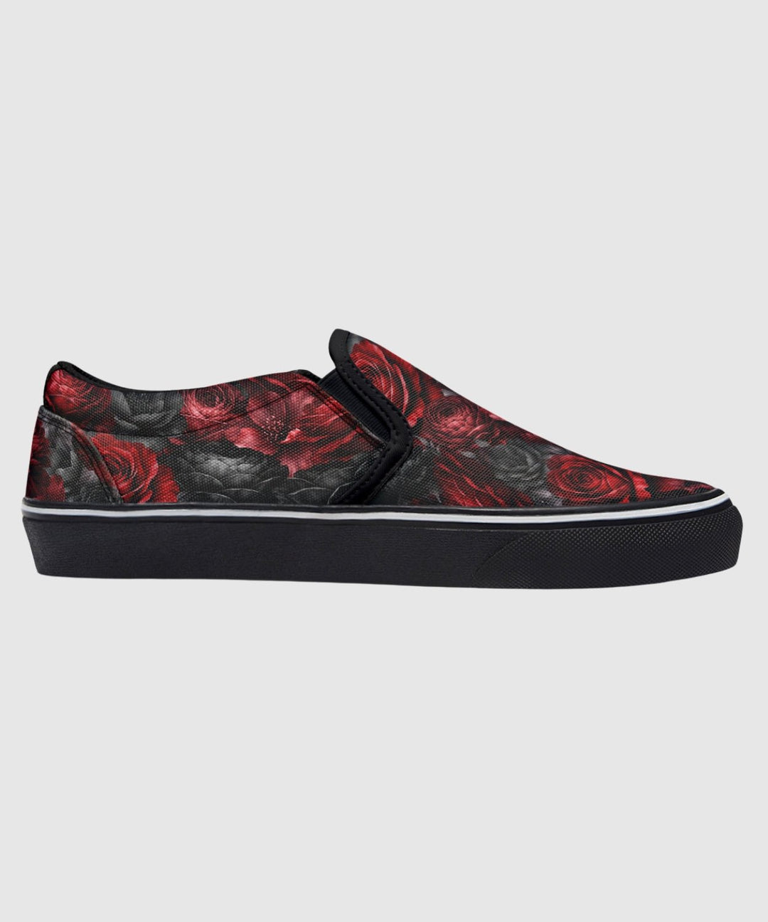 Gothic Floral Romantasy Slip On Shoes - The Pagan Grimoire