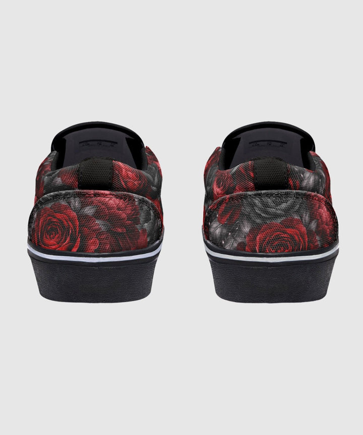 Gothic Floral Romantasy Slip On Shoes - The Pagan Grimoire