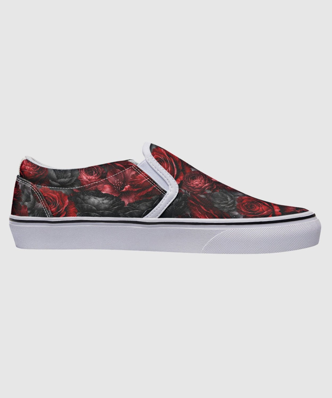 Gothic Floral Romantasy Slip On Shoes - The Pagan Grimoire