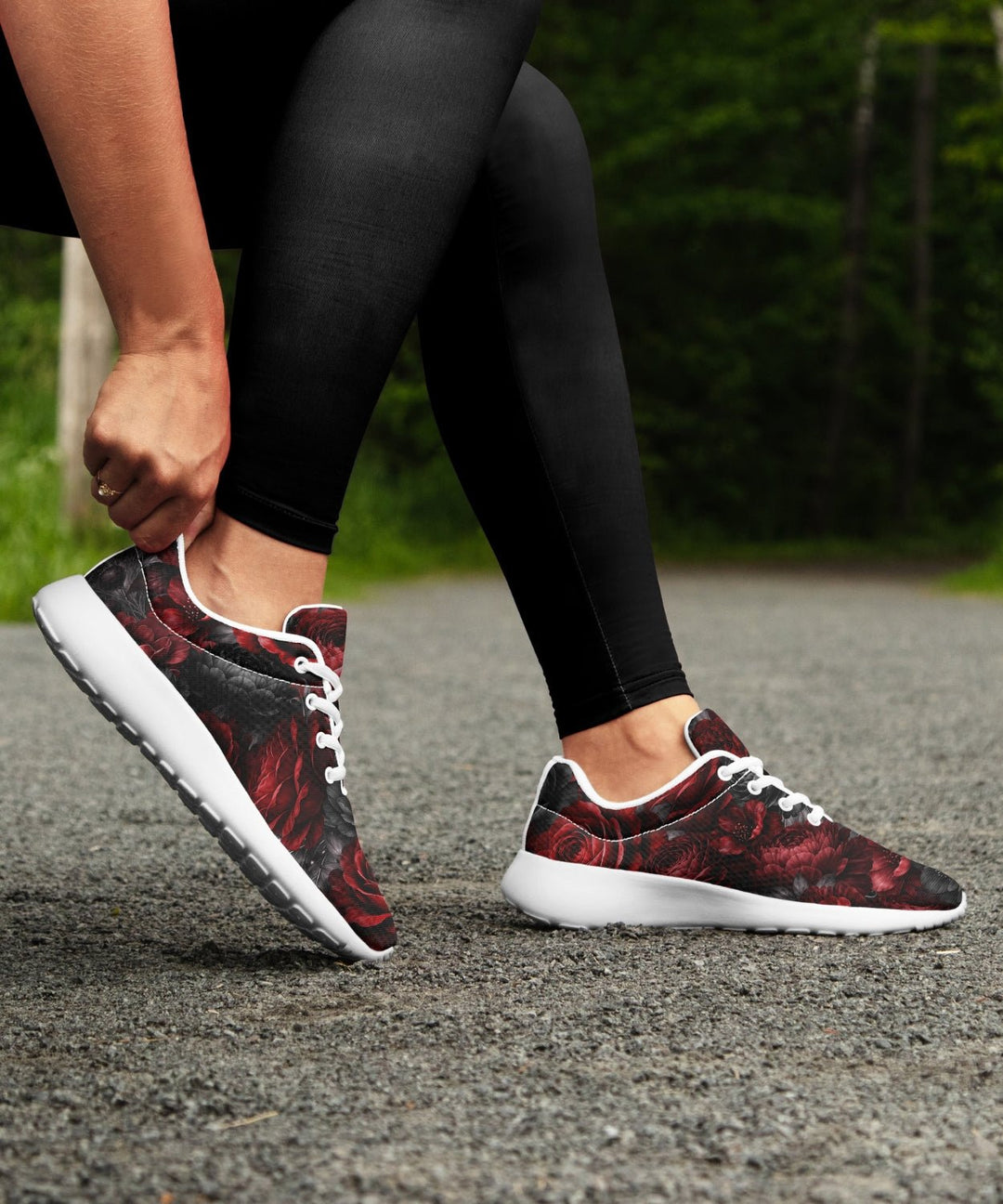 Gothic Floral Romantasy Sneakers - The Pagan Grimoire