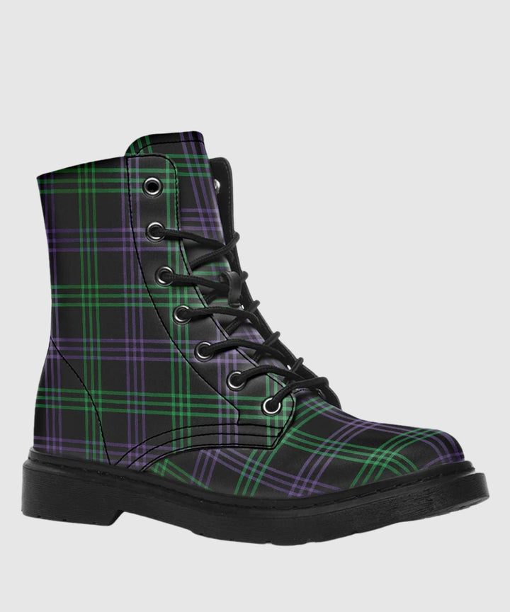 Green and Purple Plaid Boots - The Pagan Grimoire