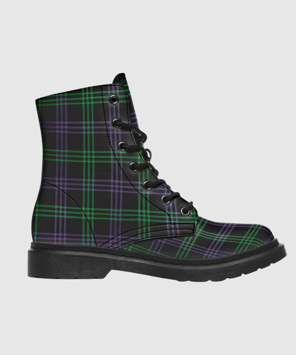 Green and Purple Plaid Boots - The Pagan Grimoire