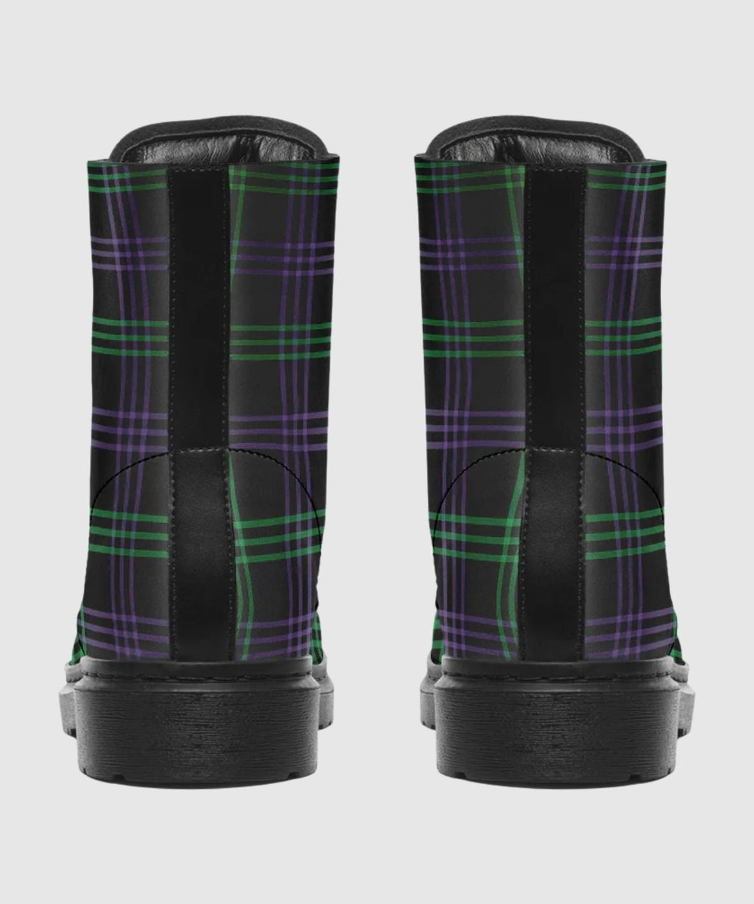 Green and Purple Plaid Boots - The Pagan Grimoire