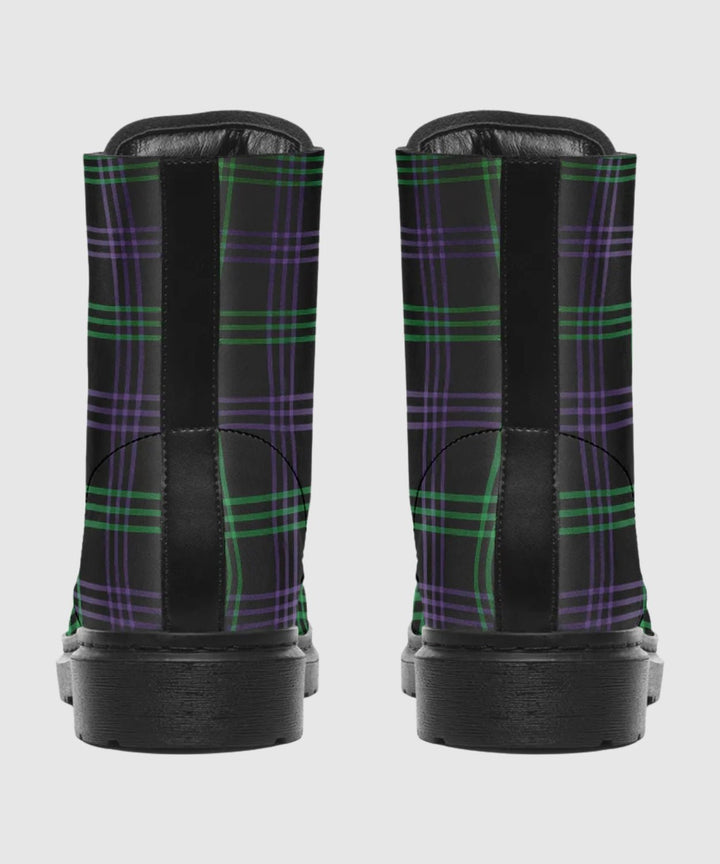 Green and Purple Plaid Boots - The Pagan Grimoire