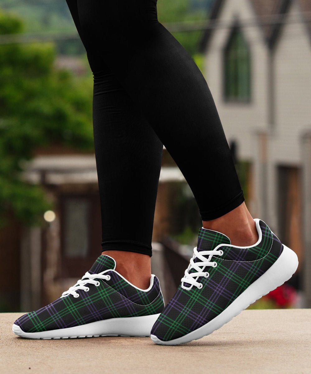 Green and Purple Plaid Sneakers - The Pagan Grimoire