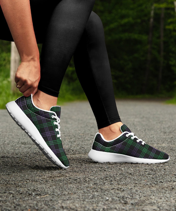 Green and Purple Plaid Sneakers - The Pagan Grimoire