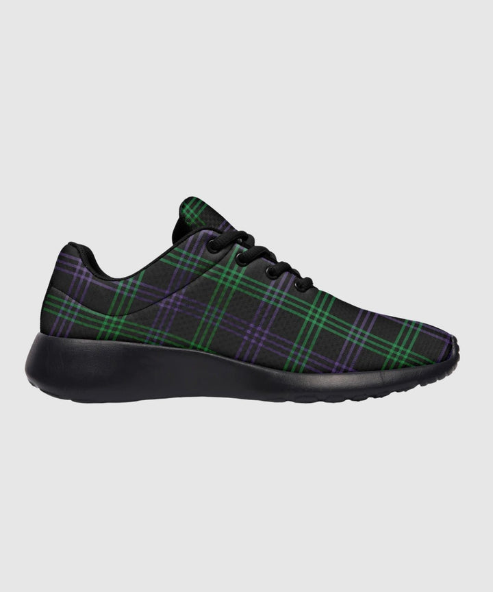 Green and Purple Plaid Sneakers - The Pagan Grimoire