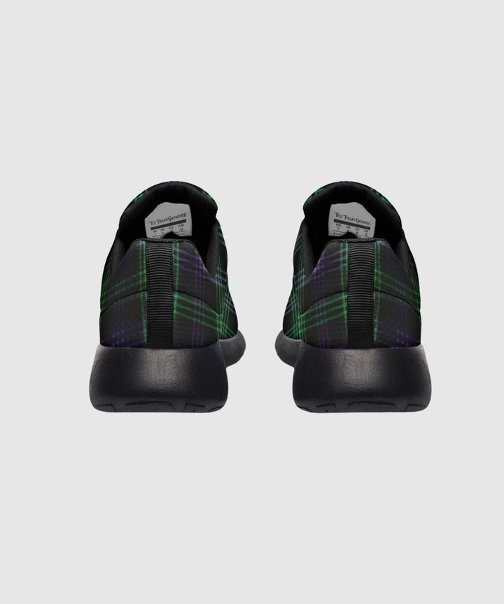 Green and Purple Plaid Sneakers - The Pagan Grimoire
