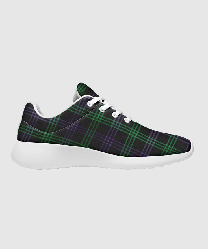 Green and Purple Plaid Sneakers - The Pagan Grimoire
