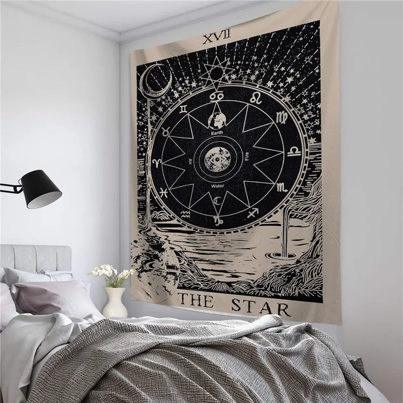 Tarot Card Tapestry of The Star - The Pagan Grimoire