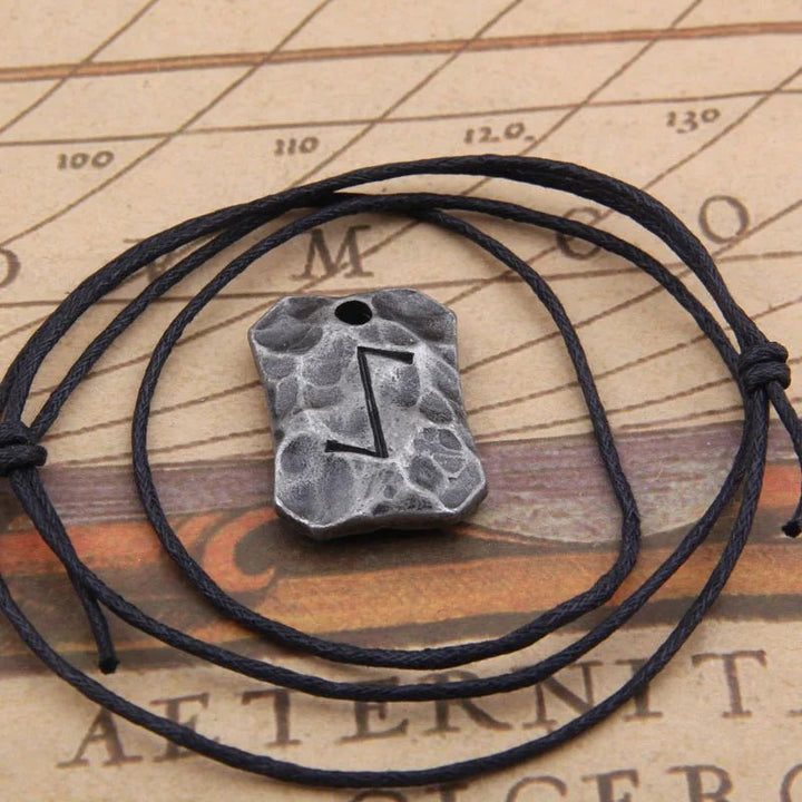 Eihwaz Rune Necklace (Norse Growth Resilience Pendant) - The Pagan Grimoire