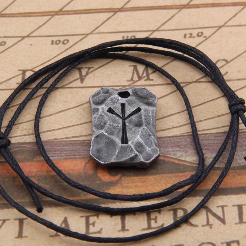 Algiz Rune Necklace (Norse Protection Symbol Pendant) - The Pagan Grimoire