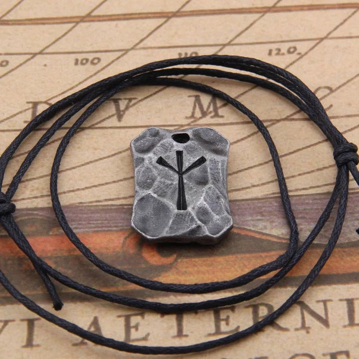 Algiz Rune Necklace (Norse Protection Symbol Pendant) - The Pagan Grimoire