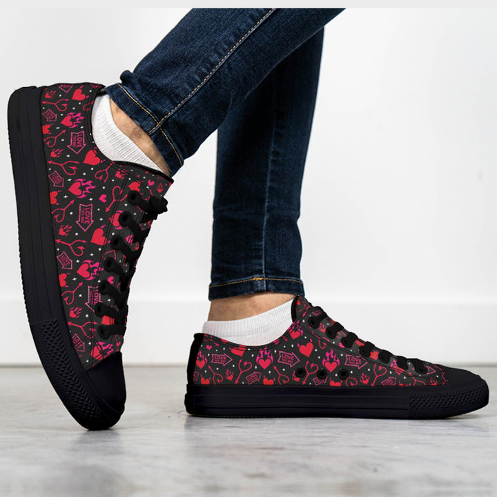 Hellfire Valentine Low Tops - The Pagan Grimoire