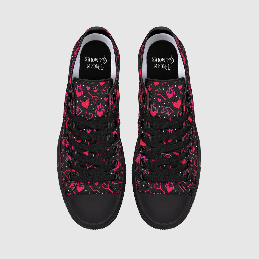 Hellfire Valentine Low Tops - The Pagan Grimoire