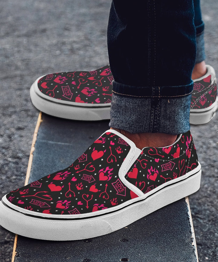 Hellfire Valentine Slip - On Shoes - The Pagan Grimoire