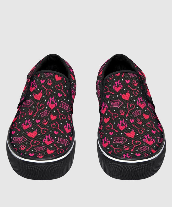 Hellfire Valentine Slip - On Shoes - The Pagan Grimoire