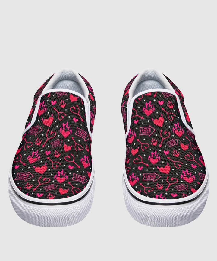 Hellfire Valentine Slip - On Shoes - The Pagan Grimoire