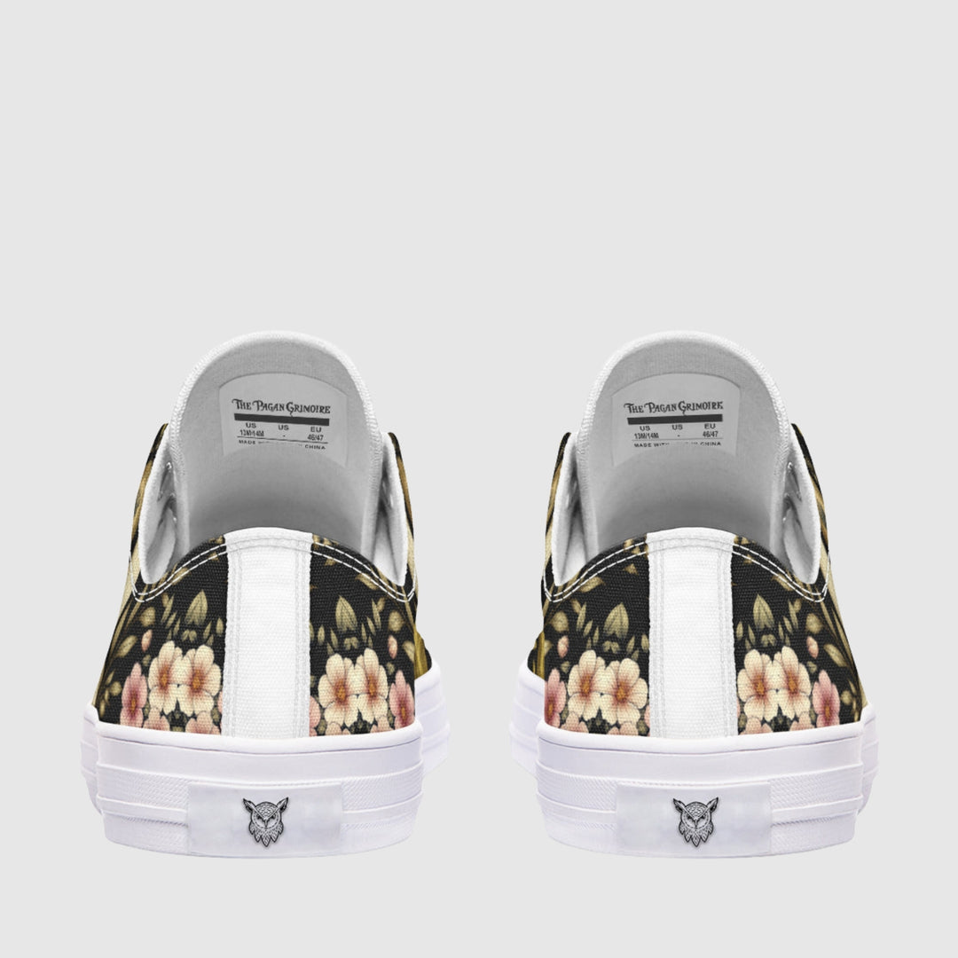 Hera's Mythic Garden Low Tops - The Pagan Grimoire