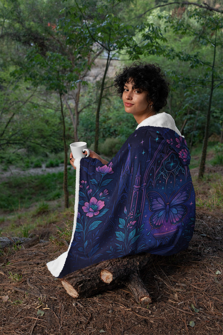 Butterfly Cathedral Hooded Blanket