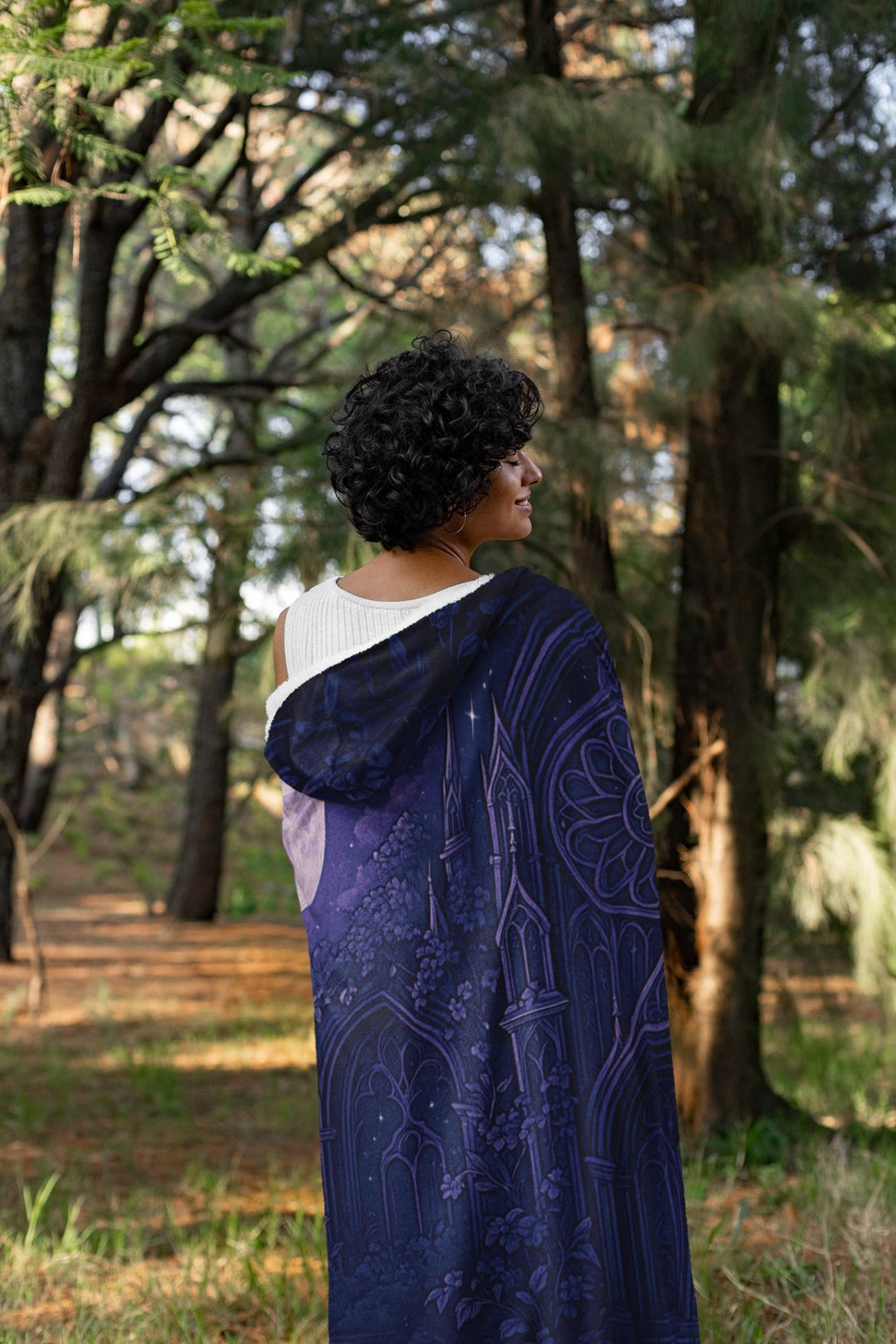 Full Moon Cathedral Hooded Blanket - The Pagan Grimoire