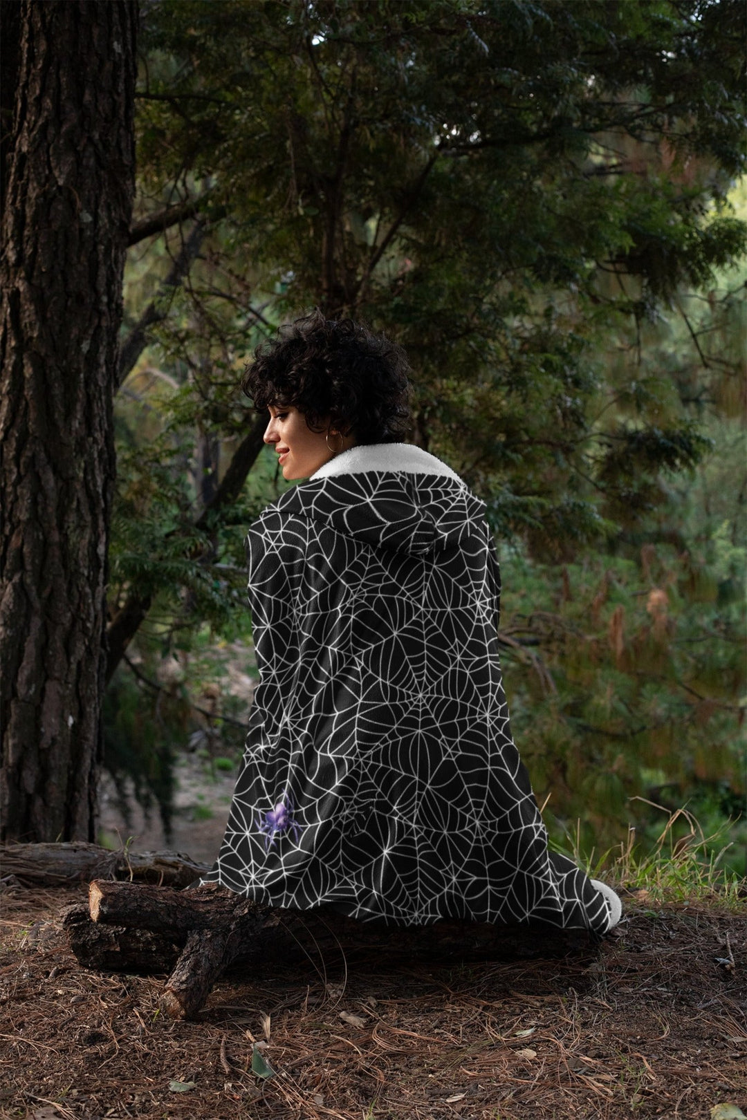 Spiderweb Hooded Blanket - The Pagan Grimoire