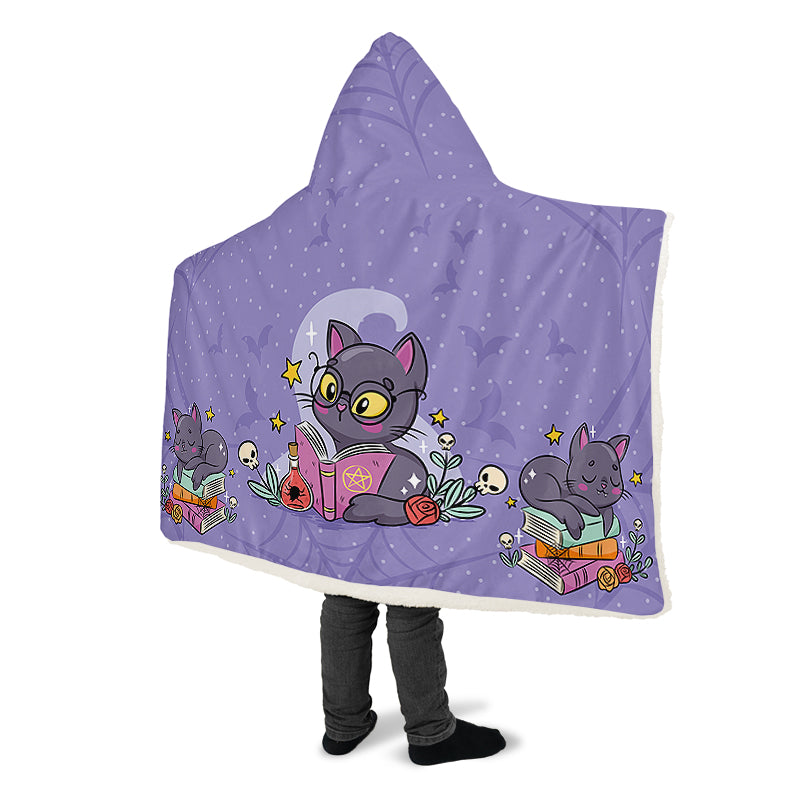 Spellbound Cat Hooded Blanket