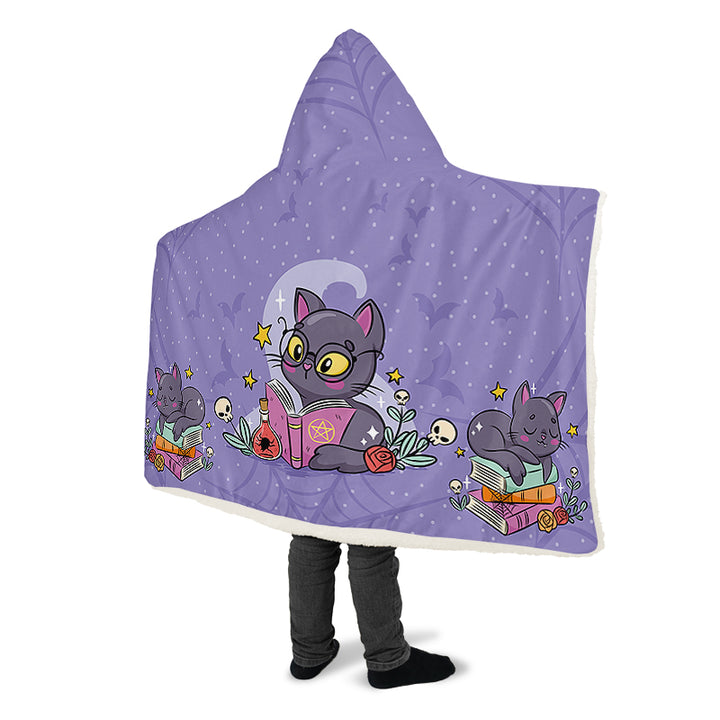 Spellbound Cat Hooded Blanket