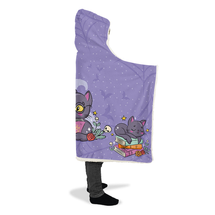 Spellbound Cat Hooded Blanket
