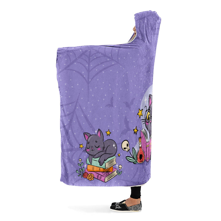 Spellbound Cat Hooded Blanket