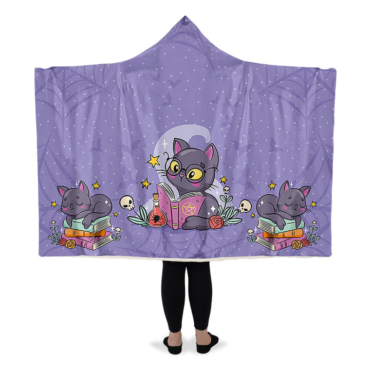 Spellbound Cat Hooded Blanket