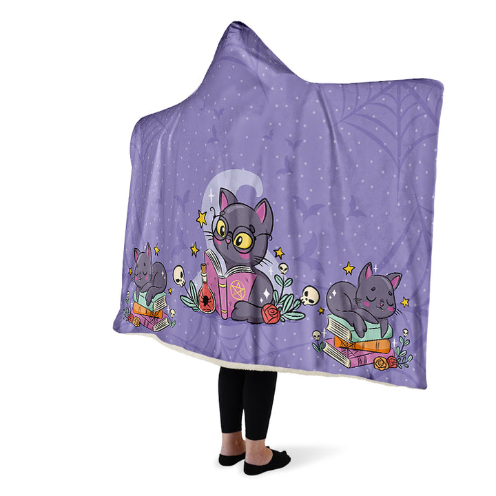 Spellbound Cat Hooded Blanket