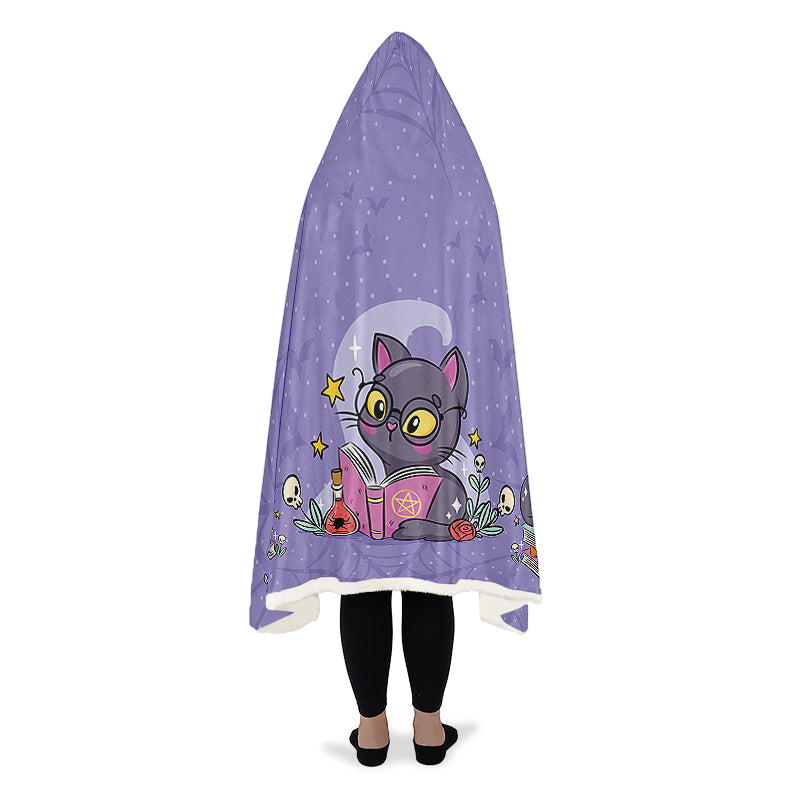 Spellbound Cat Hooded Blanket