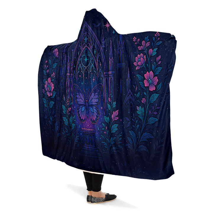 Butterfly Cathedral Hooded Blanket