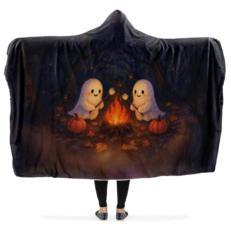 Campfire Ghost Hooded Blanket - The Pagan Grimoire